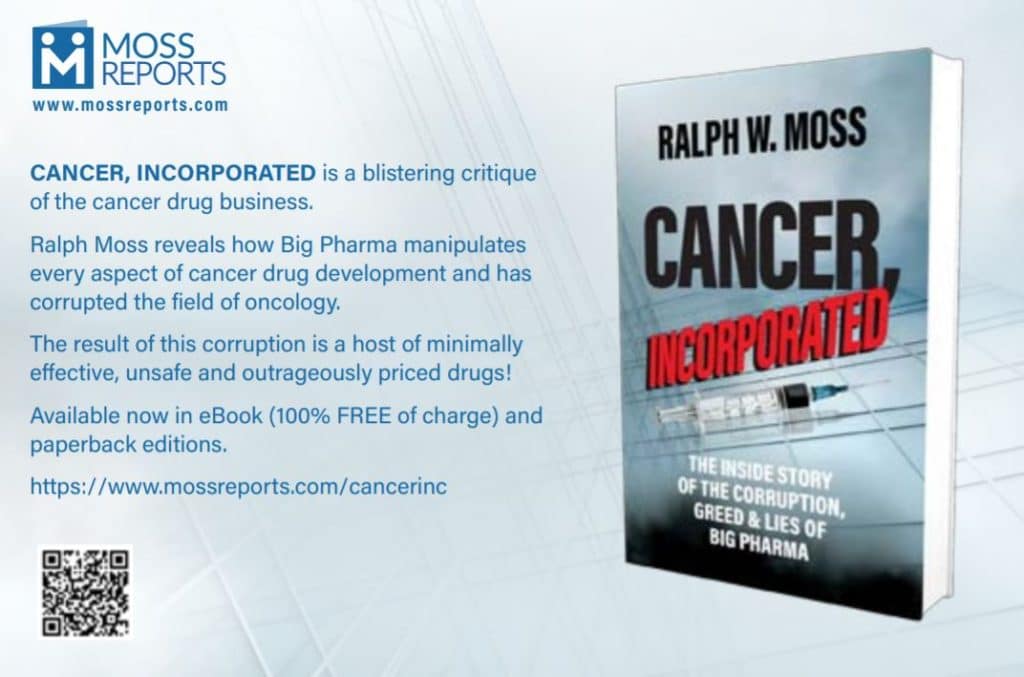 Advertisement containing image of Cancer book.